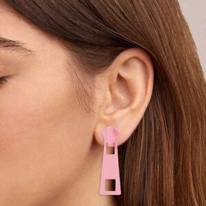 NWT Zip Earring | Stud Earrings | Funky Earrings | Cool Fashion Pink Earrings